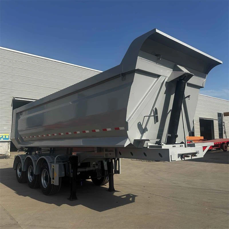 Semi trailer de volcado de extremo lateral de 50 toneladas