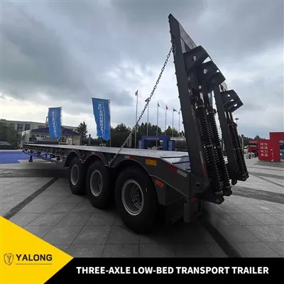 Remolque de transporte de plataforma baja-de tres-ejes-